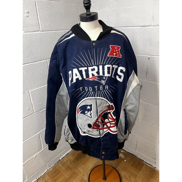 Men’s NFL New England‎ Patriots Varsity Jacket Coat Football 5XL - Picture 1 of 13